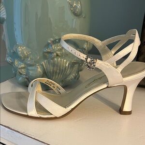 Michelangelo Ivory Strappy Heels